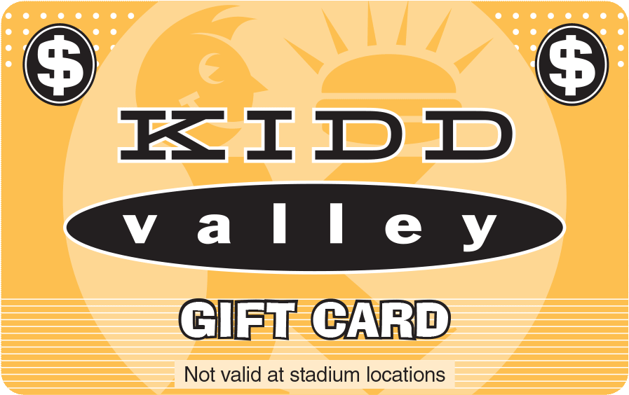Kidd Valley Gift Card Design