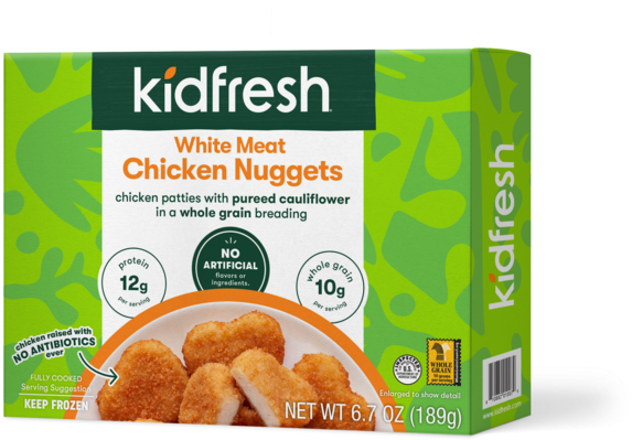 Kidfresh White Meat Chicken Nuggets Packaging