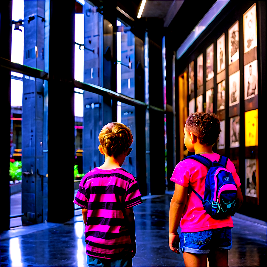 Kids Exploring A Museum Png Uoh