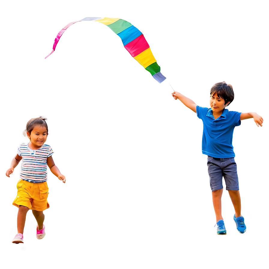 Kids Flying Kites Png 40