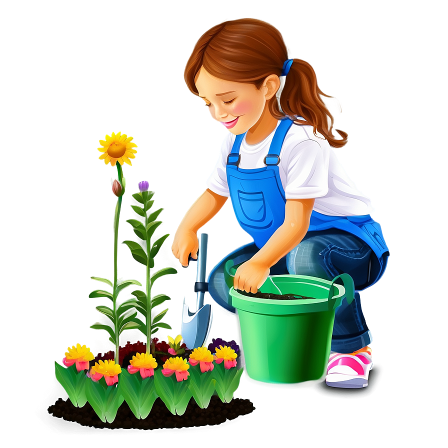 Kids Gardening Png Voj