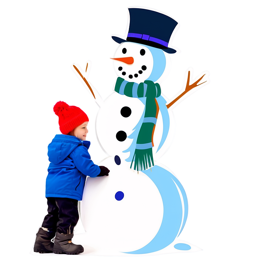 Kids Making Snowman Png 80