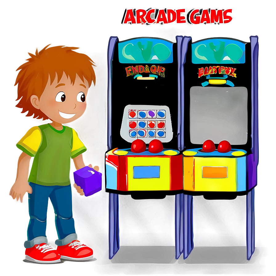 Kids Playing Arcade Games Png Dtt80