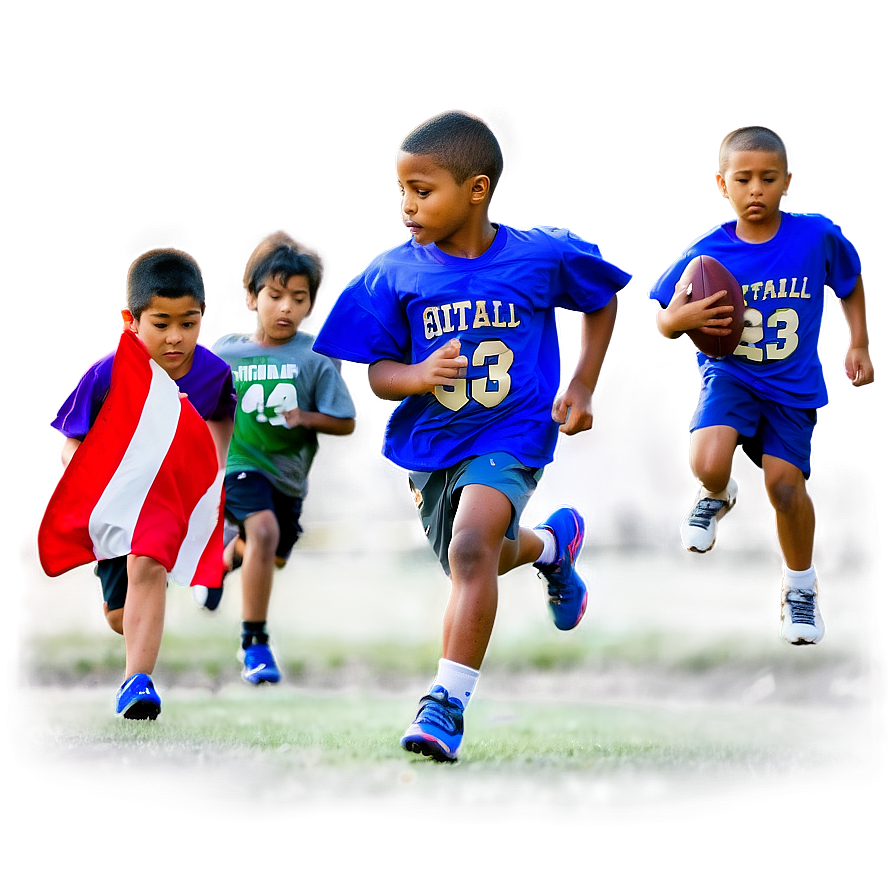 Kids Playing Flag Football Png Nfv