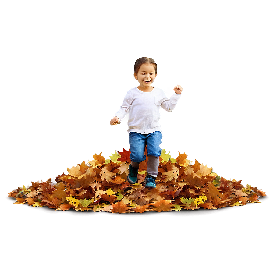 Kids Playing In Leaves Png Kfn