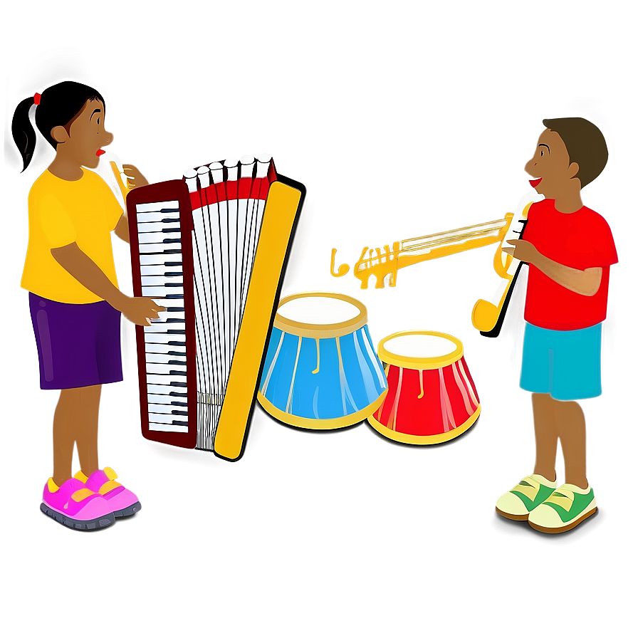 Kids Playing Instruments Clipart Png Yvr