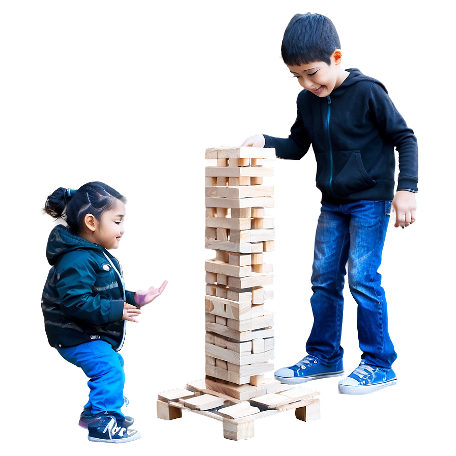 Kids Playing Jenga Png Mvj