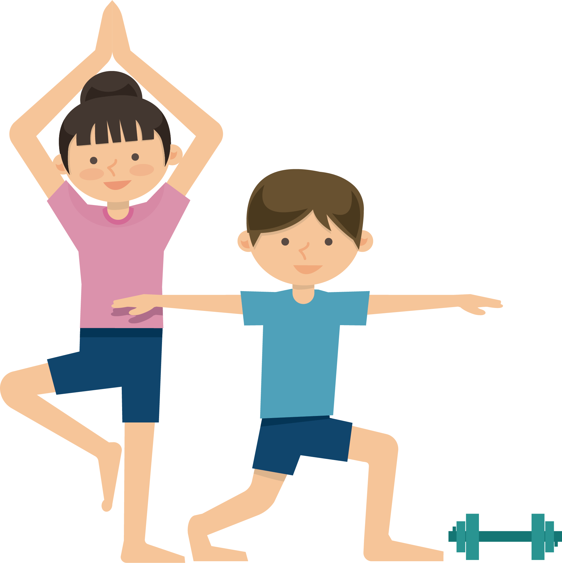 Kids Practicing Yoga Together