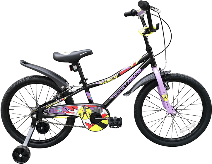 Kids Purple B M X Bikewith Training Wheels