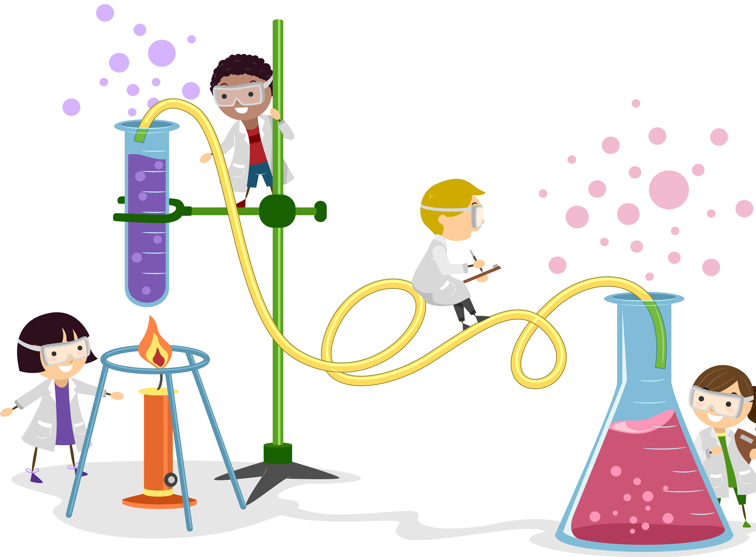 Kids Science Experiment Cartoon