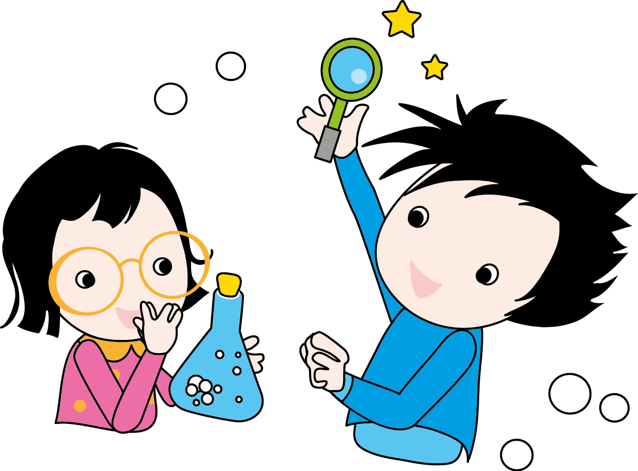 Kids Science Experiment Cartoon