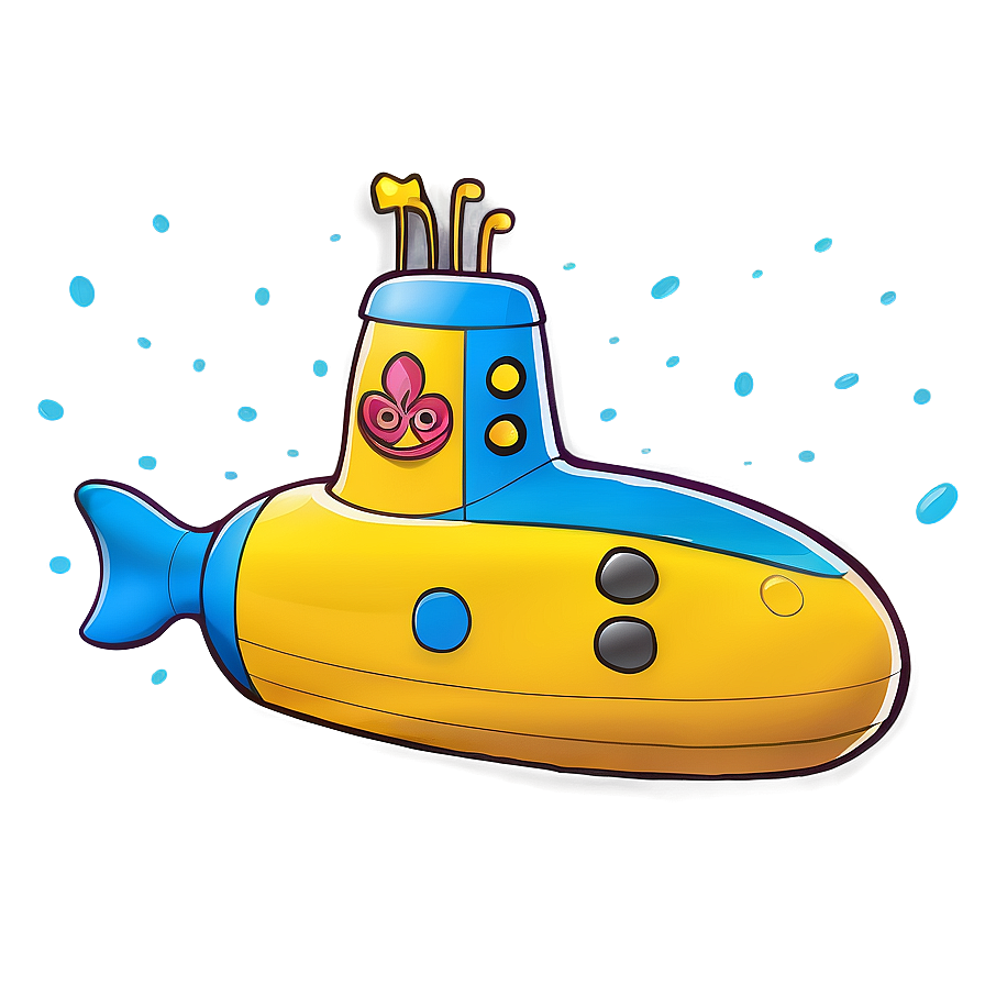 Kids Yellow Submarine Cartoon Png Jsc73