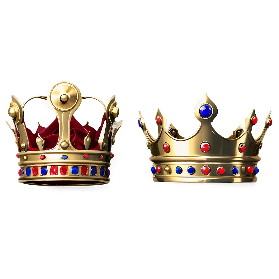 King And Queen Crowns Together Png 06252024