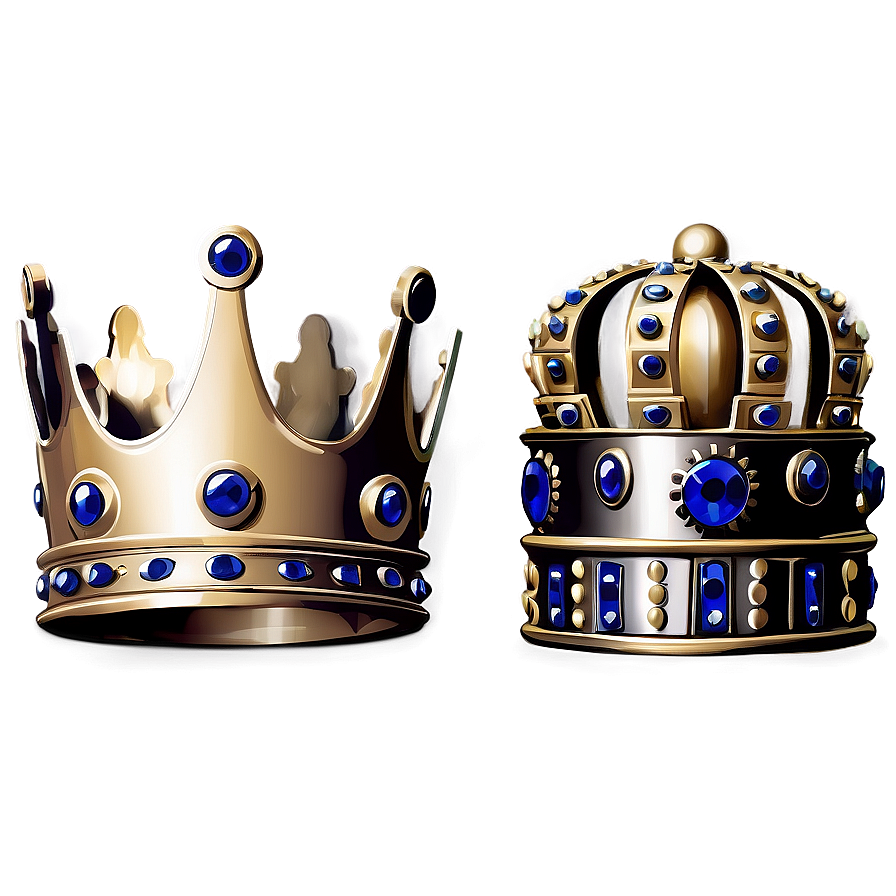 King And Queen Crowns Together Png 98