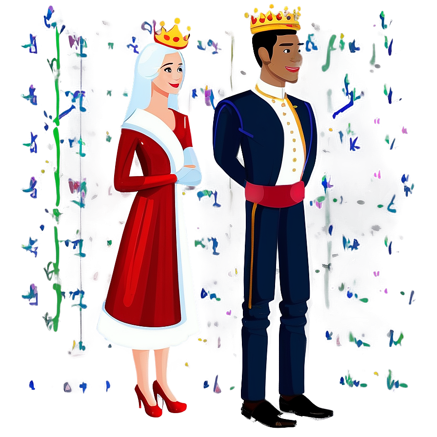 King And Queen Illustration Png 45