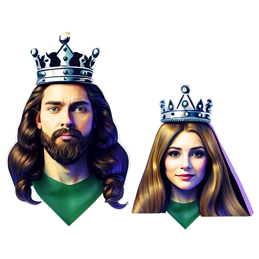 King And Queen Illustration Png 49