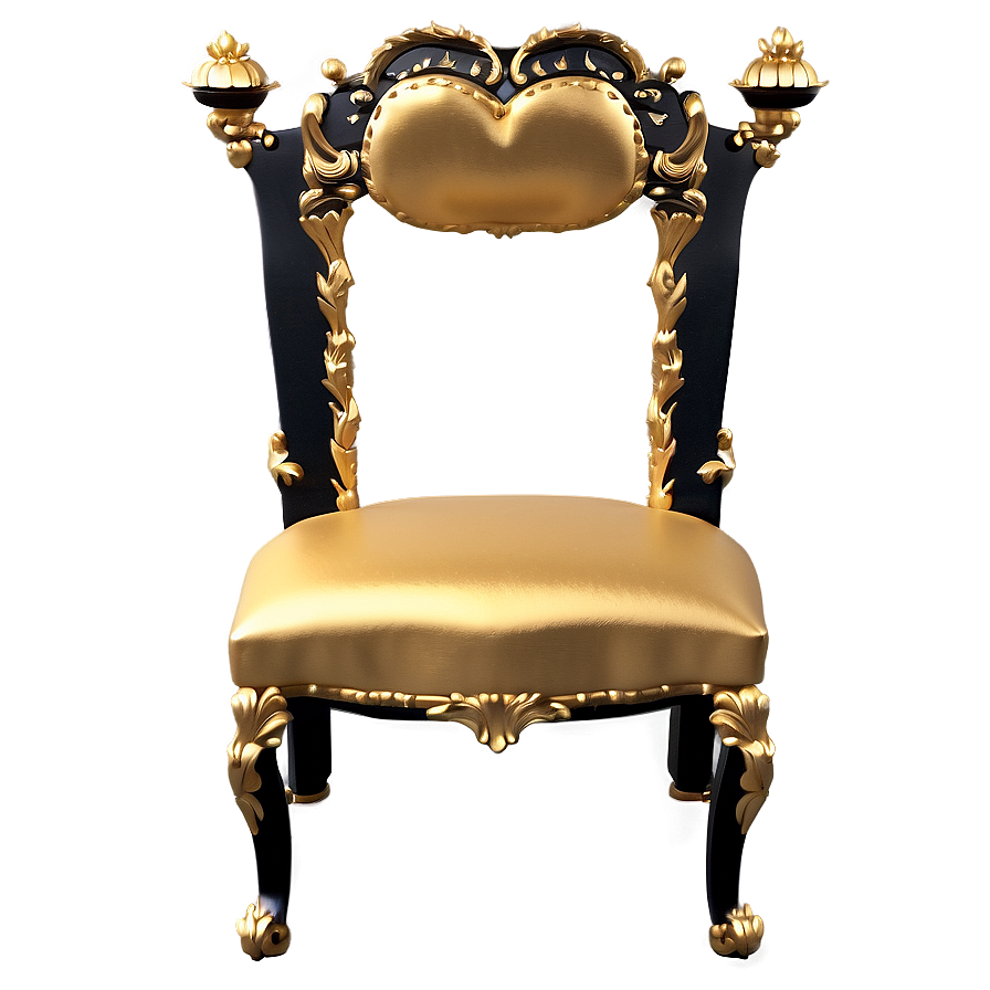 King Chair With Gold Trim Png 17