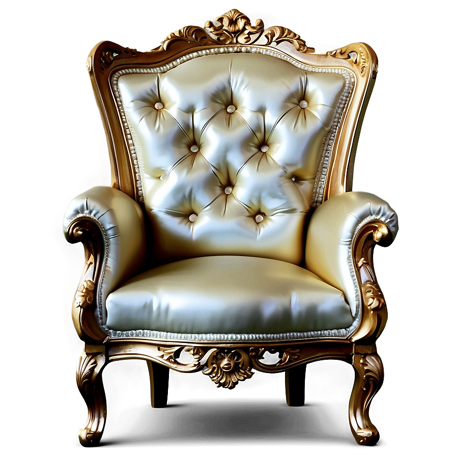 King Chair With Gold Trim Png 59