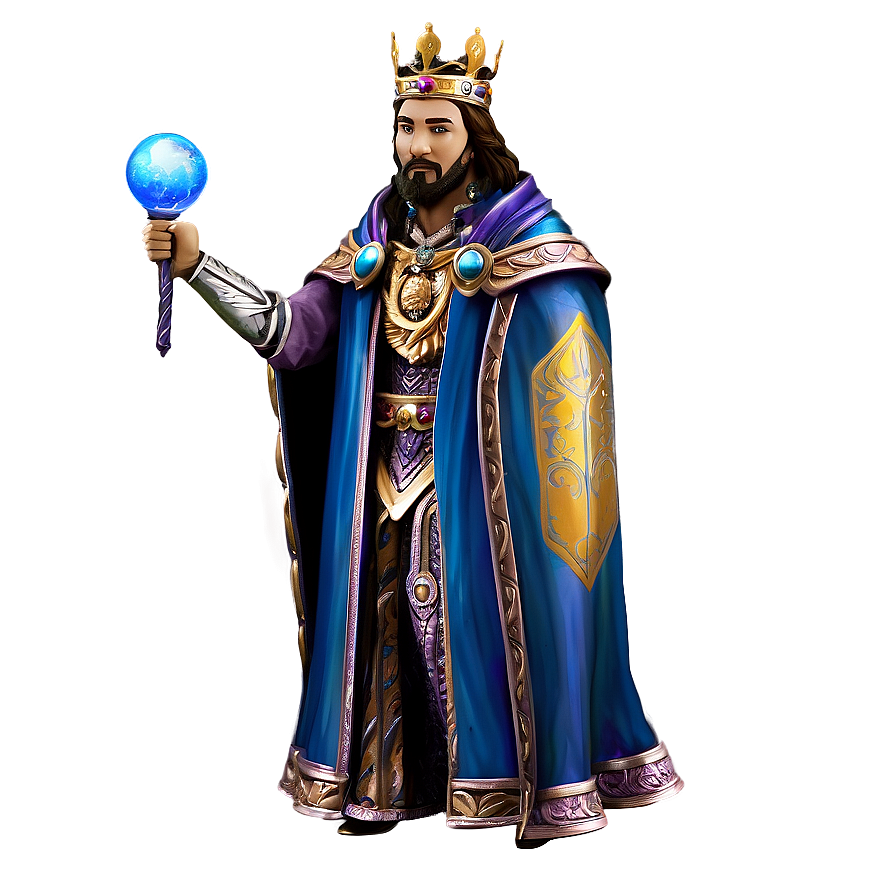 King With Orb And Scepter Png 05232024