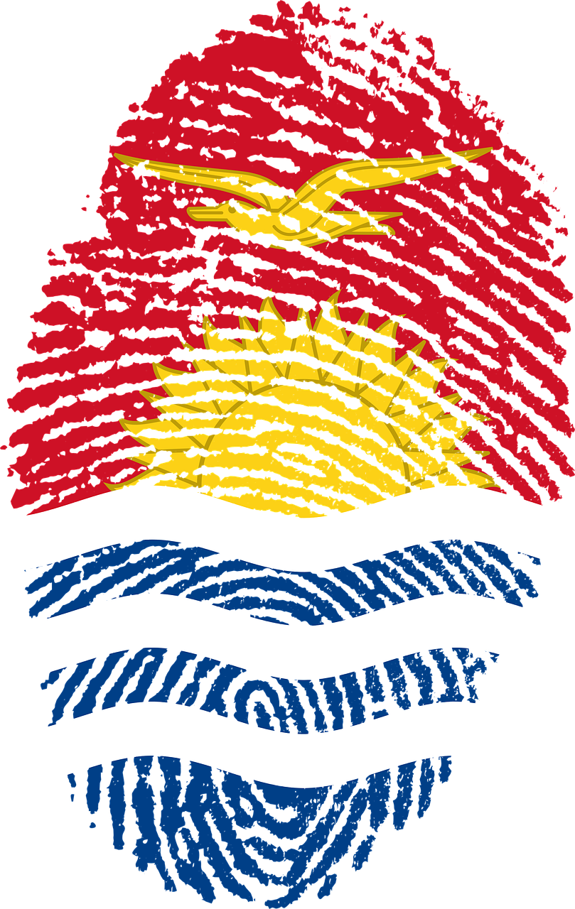 Kiribati Flag Fingerprint Art