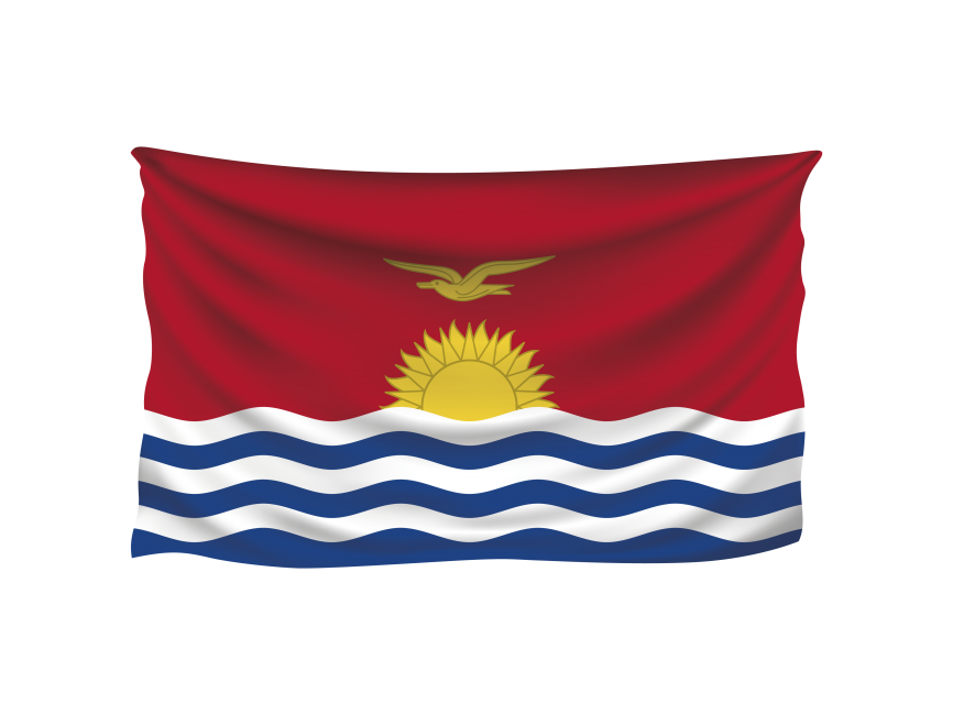 Kiribati National Flag Waving