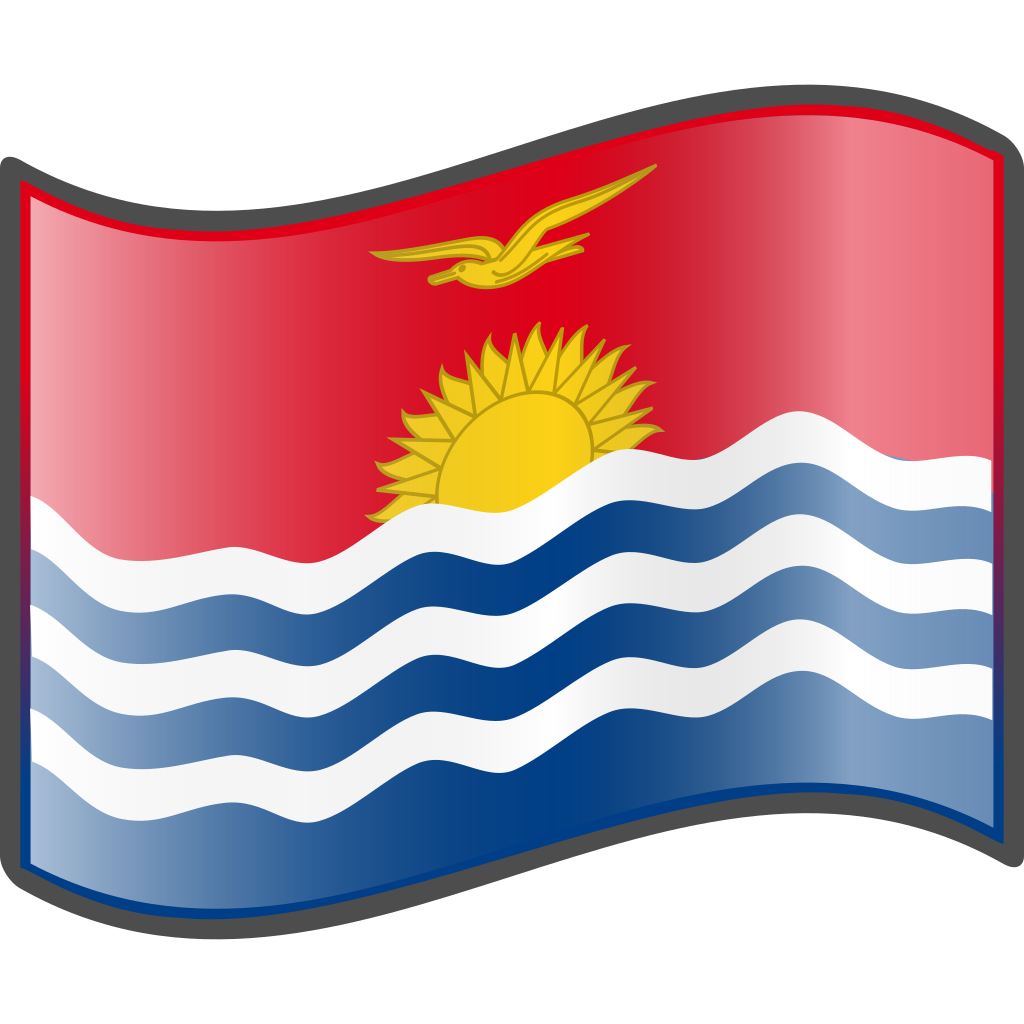 Kiribati National Flag Waving