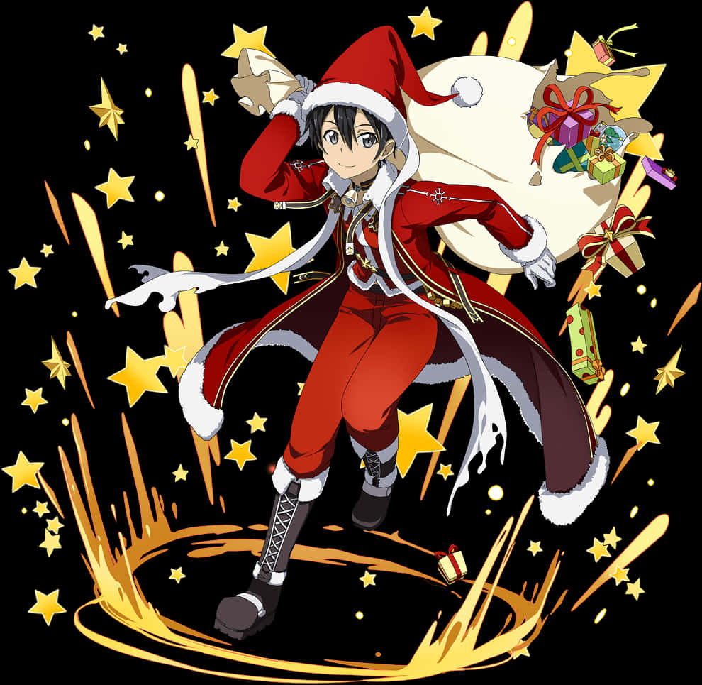 Kirito Santa Cosplay Anime Character