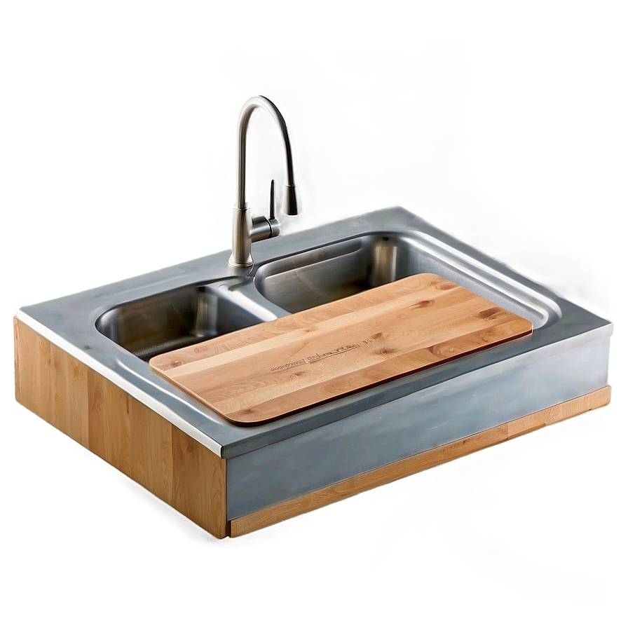 Kitchen Sink With Cutting Board Png Lwn