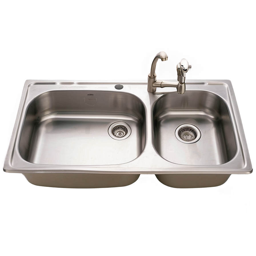 Kitchen Sink With Drainboard Png 06122024