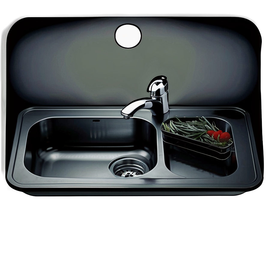 Kitchen Sink With Drainboard Png 06122024