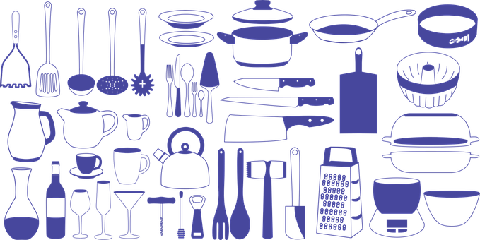 Kitchen_ Utensils_and_ Cookware_ Silhouettes