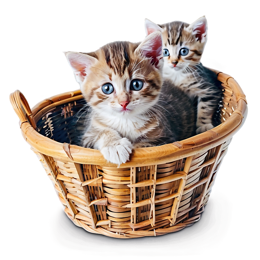 Kitten In Basket Png 88