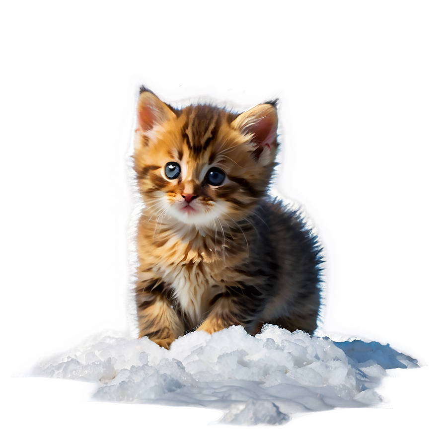 Kitten In The Snow Png 05232024