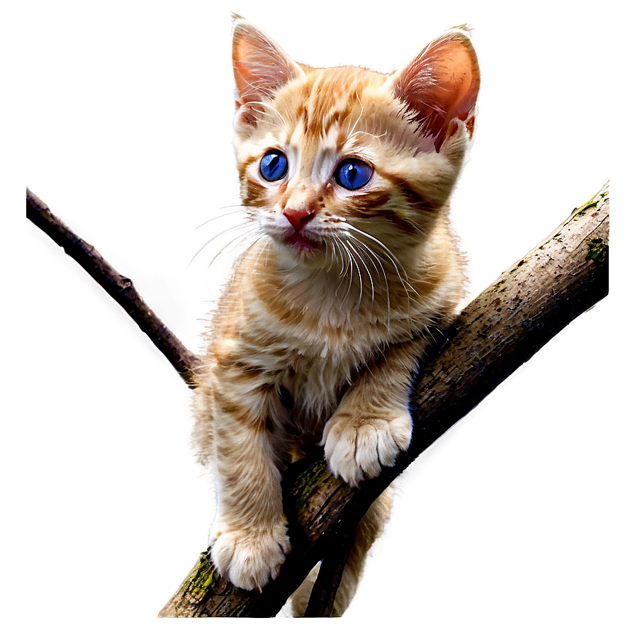 Kitten On Tree Png 66