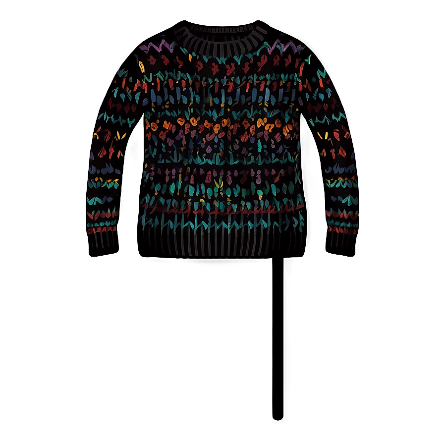 Knit Black Sweater Png Icf1