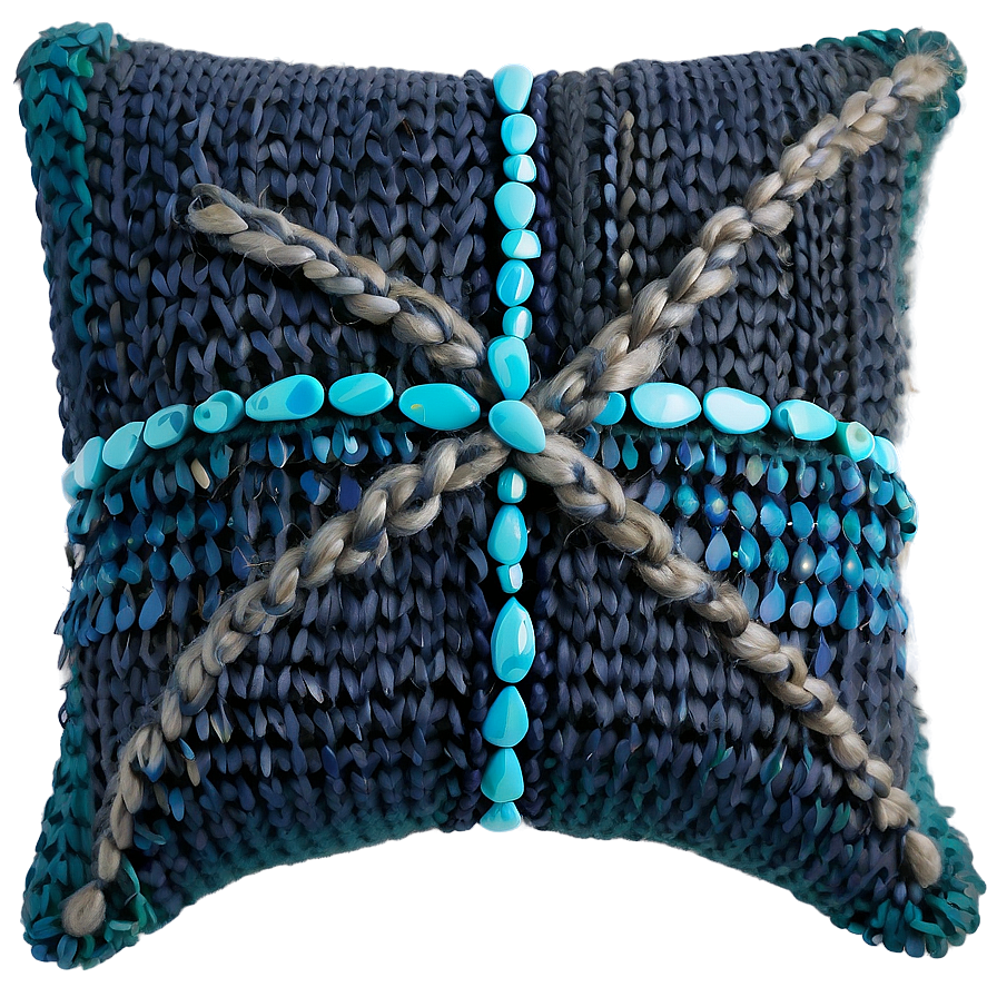 Knitted Pillow Png Mde