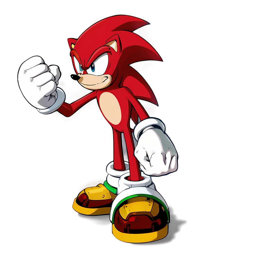 Knuckles' Bold Stance Png 05232024