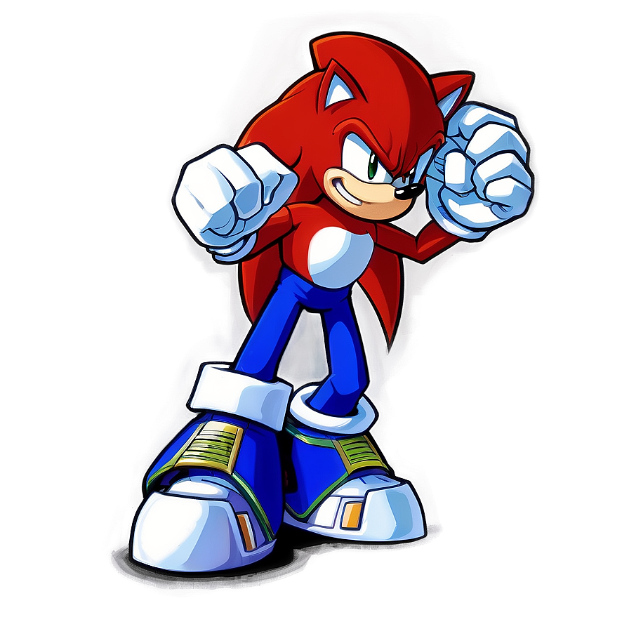 Knuckles' Bold Stance Png Wig66