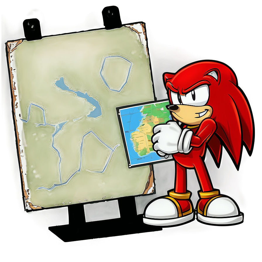 Knuckles With A Map Png 05232024