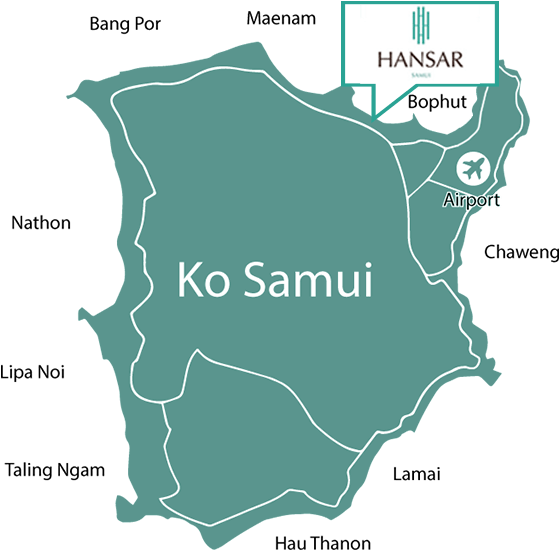 Ko Samui Island Map Thailand