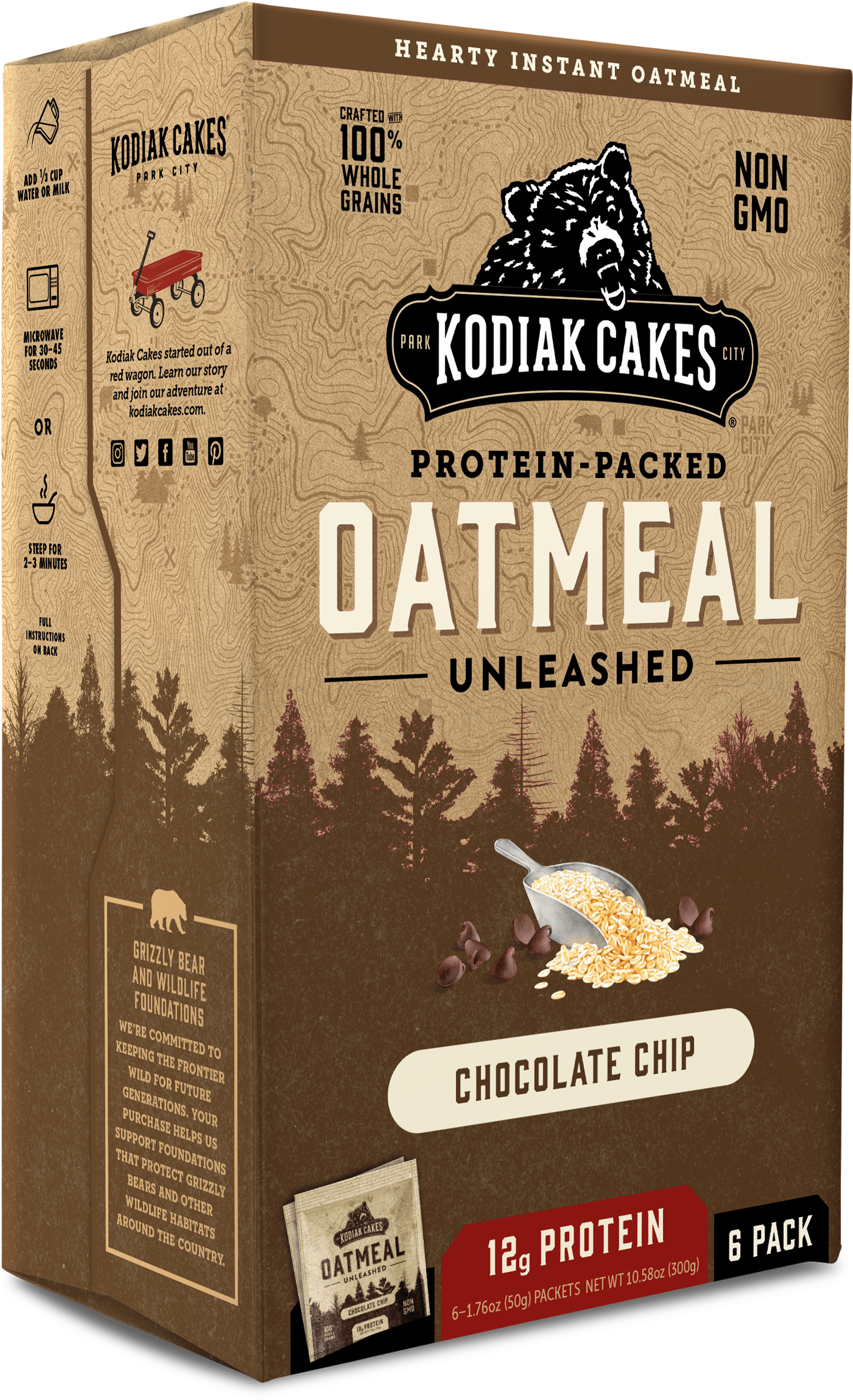 Kodiak Cakes Chocolate Chip Oatmeal Packaging