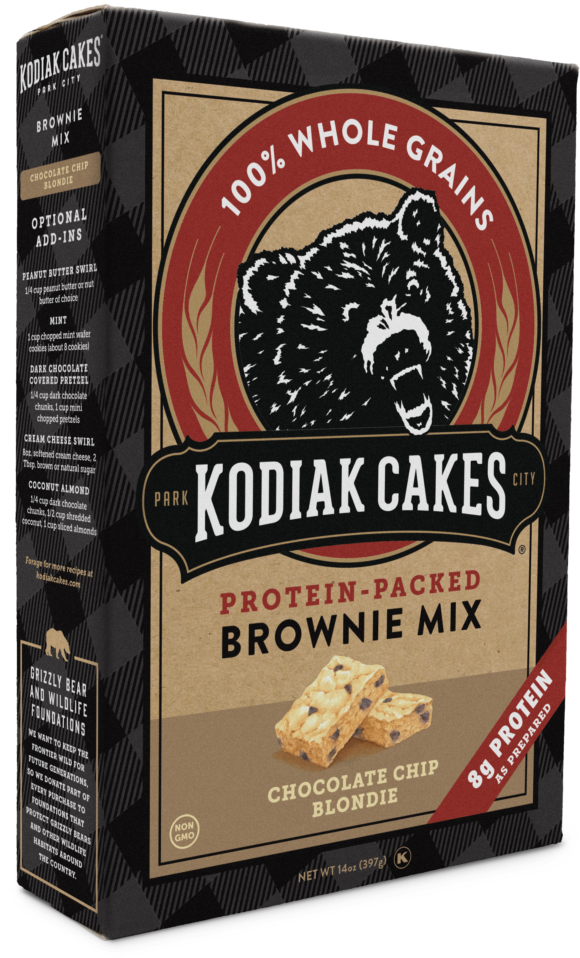 Kodiak Cakes Protein Brownie Mix Packaging