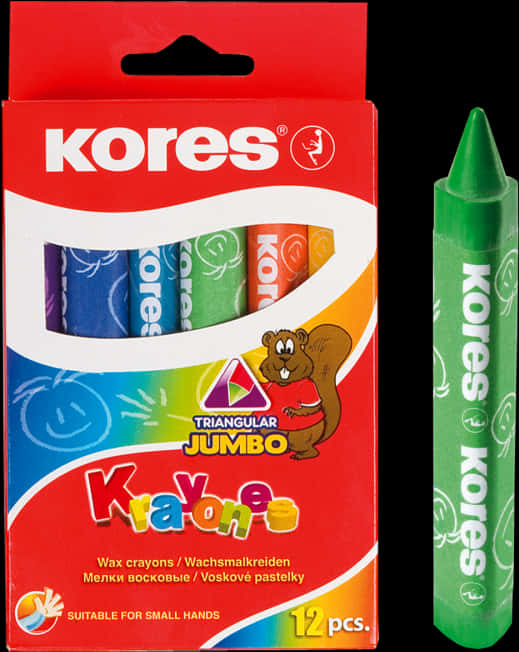 Kores Jumbo Triangular Crayons Pack
