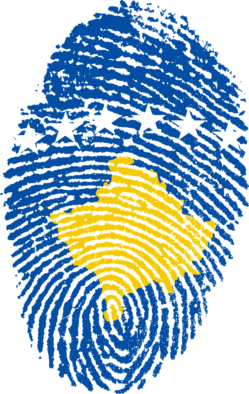 Kosovo Flag Fingerprint