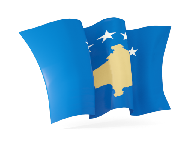 Kosovo Flag Waving