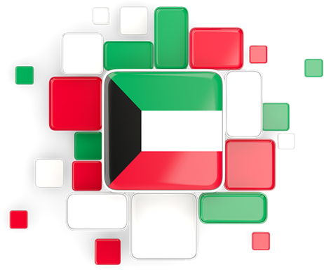 Kuwait Flag Abstract Design