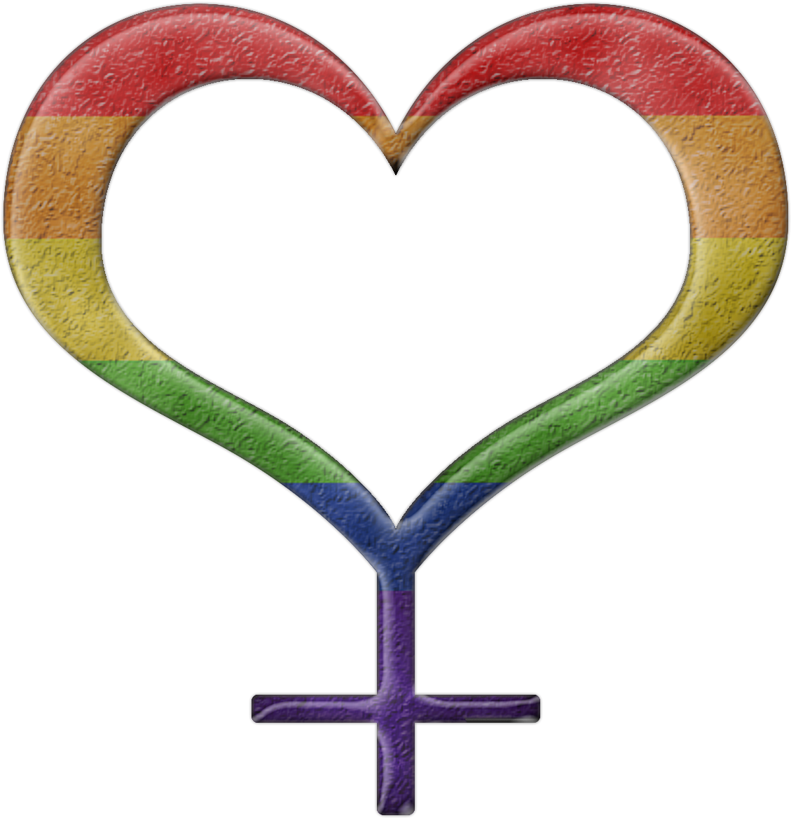L G B T Q Lesbian Symbol Heart