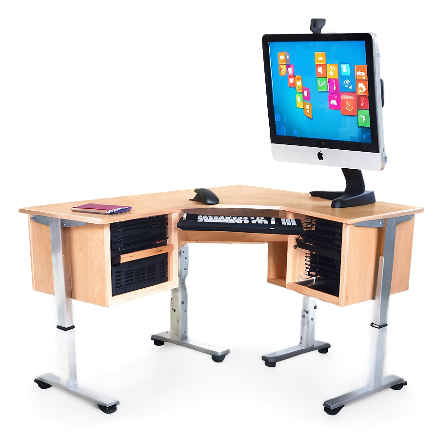 L-shaped Computer Desk Png 51