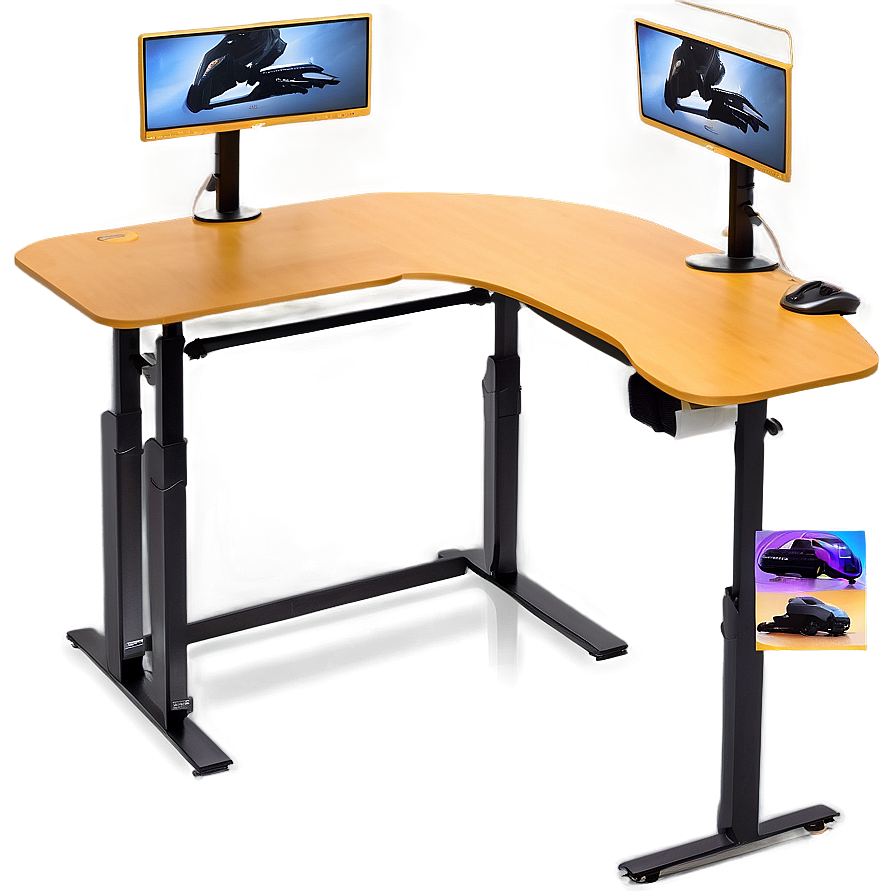 L-shaped Gaming Desk Png 6