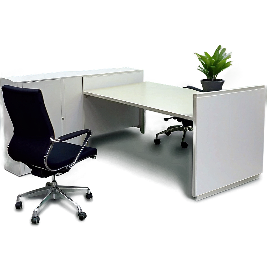 L-shaped Office Desk Png 17